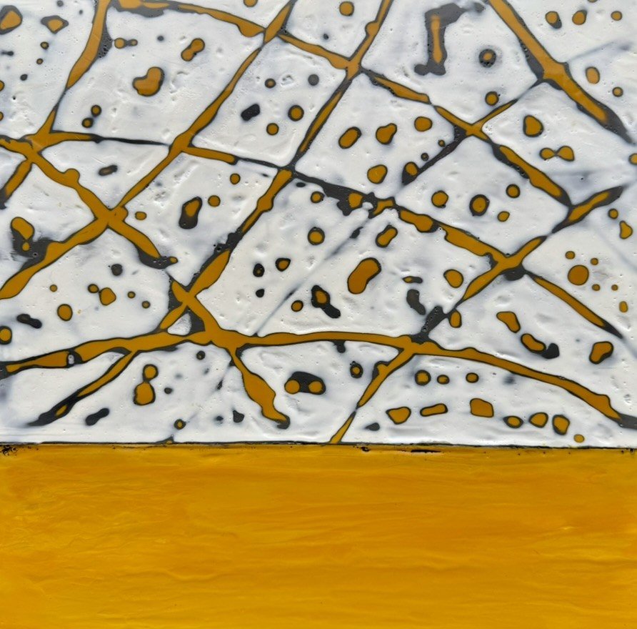 Bright Spark (Amber) — encaustic by Tamera Abaté