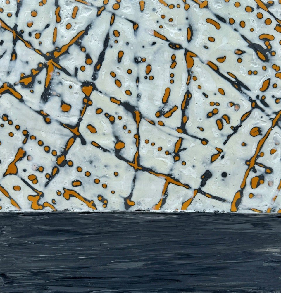 Spark of Life (Amber) — encaustic by Tamera Abaté