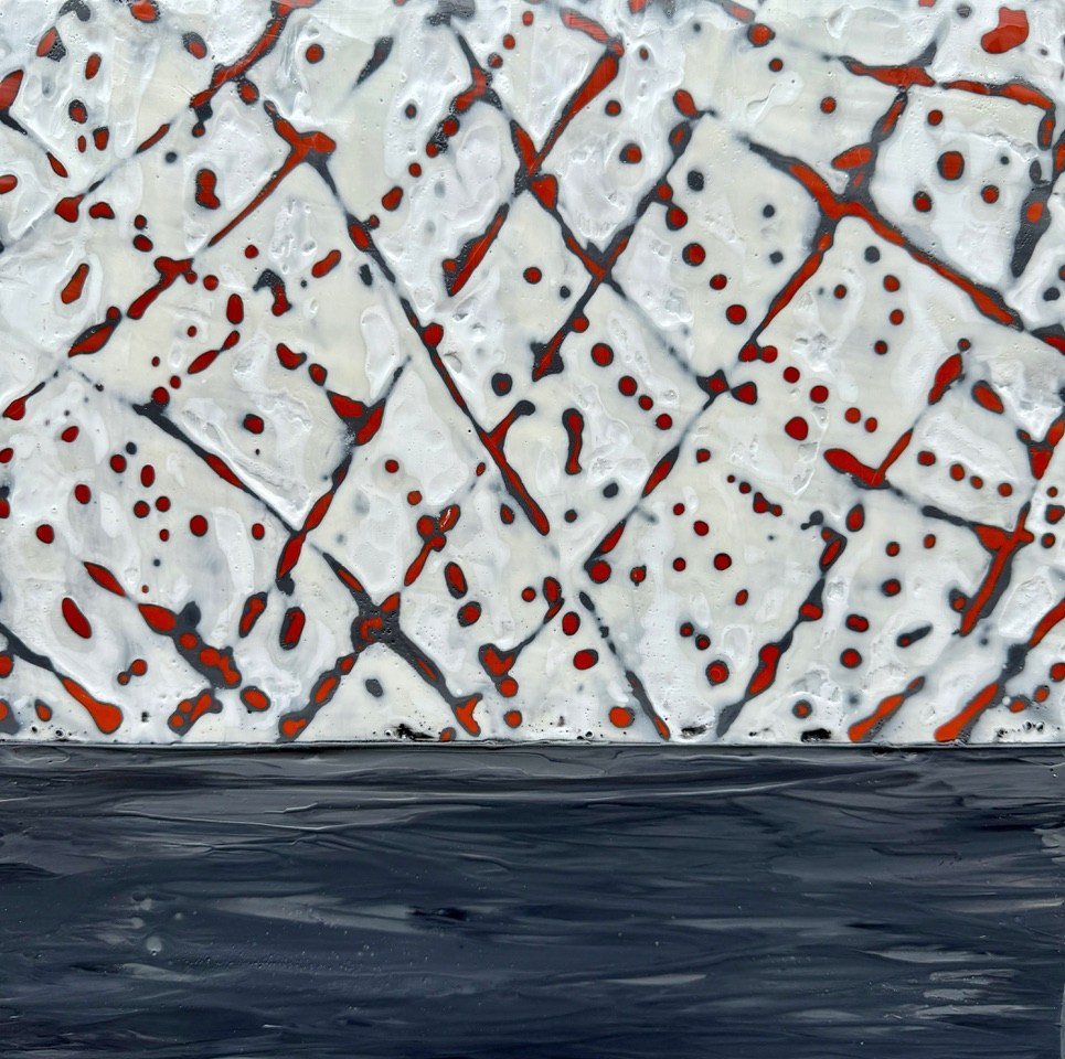 Spark of Life (Crimson) — encaustic by Tamera Abaté