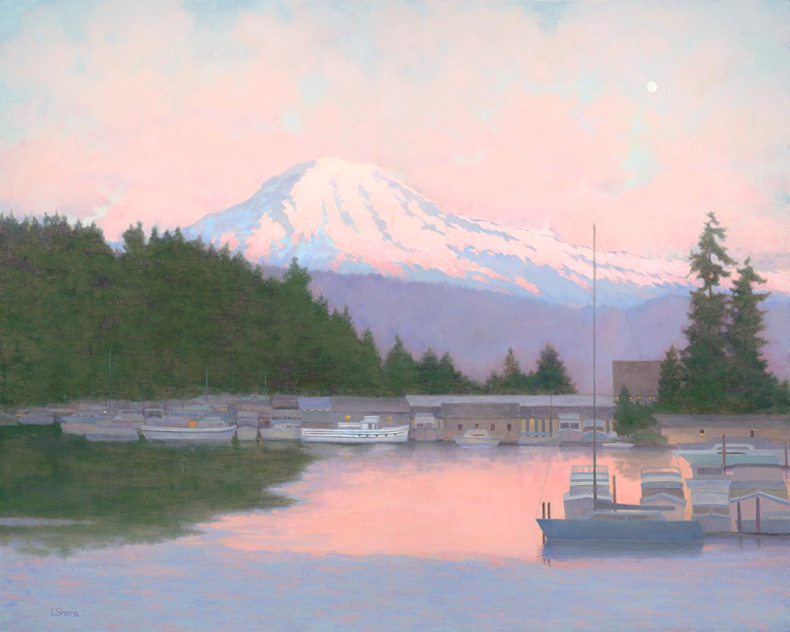 Mt. Rainier Alpenglow by Lolly Shera